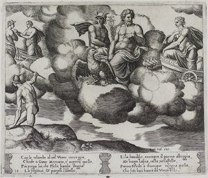 Venuše si stěžuje Jupiterovi od Master of the Die