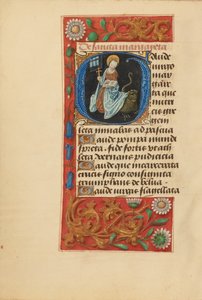 Počáteční písmeno G: Saint Margaret od Master of the Dresden Prayer Book