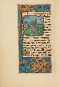 Počáteční S: Stigmatizace svatého Františka od Master of the Dresden Prayer Book