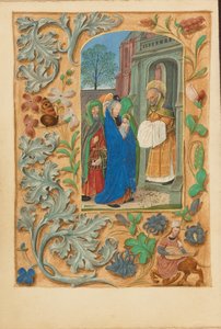 Představení v chrámu od Master of the Dresden Prayer Book