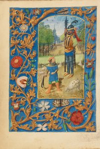 David a Goliáš, asi 1480-85 (temperové barvy a zlato) od Master of the Dresden Prayer Books