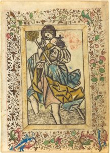 Svatý Kryštof od Master of the Dutuit Mount of Olives