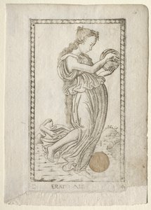 Erato (lyrická a milostná poezie) (ze série Tarocchi D: Apollo and the Muses, #14) od Master of the E Series Tarocchi