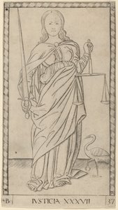 spravedlnost od Master of the E Series Tarocchi