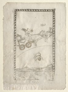 Slunce z Tarocchi, série A: Obilnosti vesmíru, #44, před rokem 1467. od Master of the E Series Tarocchi