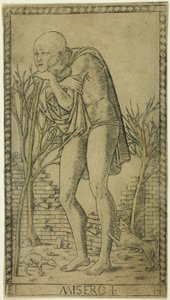 The Beggar, deska jedna z The Ranks and Conditions of Men od Master of the E Series Tarocchi