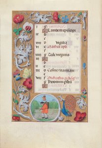 Hodiny královny Isabely Katolické, královny Španělska: Fol. 10v, září, cca. 1500. od Master of the First Prayerbook of Maximillian