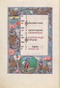 Hodiny královny Isabely Katolické, královny Španělska: Fol. 12v, listopad, cca. 1500.