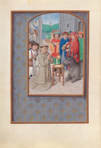 Hodiny královny Isabely Katolické, královny Španělska: Fol. 187v, sv. Antonín Paduánský, kol. 1500. od Master of the First Prayerbook of Maximillian