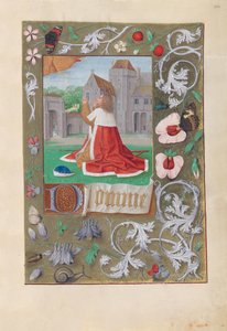 Hodiny královny Isabely Katolické, královny Španělska: Fol. 200r, David, c. 1500. od Master of the First Prayerbook of Maximillian