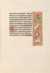 Hodiny královny Isabely Katolické, královny Španělska: Fol. 49r, c. 1500. od Master of the First Prayerbook of Maximillian