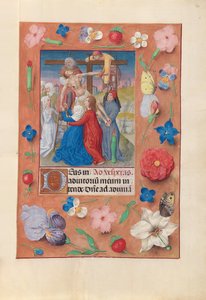Hodiny královny Isabely Katolické, královny Španělska: Fol. 73r, Sestup z kříže, c. 1500. od Master of the First Prayerbook of Maximillian