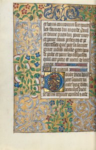 Kniha hodin Použití Rouen: fol. 151v, Propracovaný okraj listí, c. 1470. od Master of the Geneva Latini