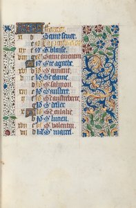 Kniha hodin Použití Rouen: fol. 2r, c. 1470. od Master of the Geneva Latini