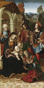 Klanění tří králů, cca 1503-10 (olej na panelu) od Master of the Glasgow Adoration