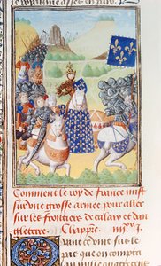Harley 4380 fol.196v Francouzský král Karel VI. (1366-1422) vede výpravu proti Calais, od 2. dílu IV. díl 