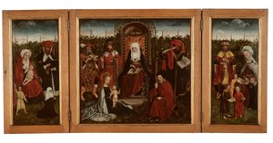 The Poortakker Triptych, cca 1500-10 (olej na panelu) od Master of the Holy Family of St. Anne