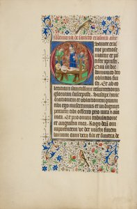 Iniciála O: Mučednická smrt svatého Erasma od Master of the Llangattock Hours