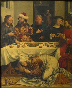 Kristus v domě Šimona Farizea, asi 1510-1520. od Master of the Magdalen Legend