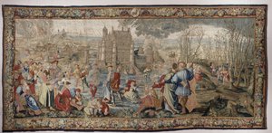 Winter, ze série Seasons of Lucas, kolem 1535 (vlna a hedvábí) od Master of the Months of Lucas Master of the Months of Lucas