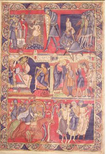 Scény ze života Samuela, Saula a Davida z Winchesterské bible, 1160-80 od Master of the Morgan Leaf