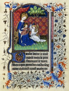 Korunovaná panna, kolem 1430-1440 od Master of the Munich Golden Legend