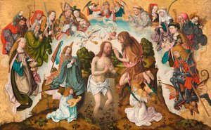 Kristův křest od Master of the Saint Bartholomew Altarpiece