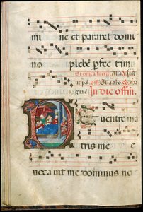 Folio z pozvolného konce 15. století (inkoust, tempera a plátkové zlato na pergamenu) od Master of the Saluces Hours (attr. to)
