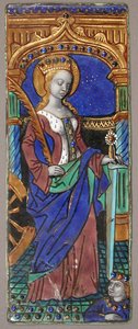 Triptych Panel se Svatou Kateřinou, Francouz, 15.-16. století. od Master of the Triptych of Louis