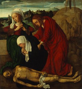 Pláč nad mrtvým Kristem, asi 1490 (olej na desce)