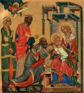 "Klanění tří králů", c1350 1955.