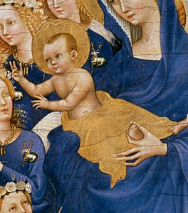 Panna a dítě, cca 1395-99 (vaječná tempera na dubu) (detail 3028)