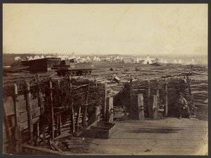 [Opevnění, Manassas, obsazené 13. armádou] od Mathew B. Brady