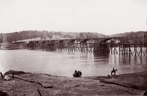Most přes řeku Tennessee v Chattanooga, ca. 1864. od Mathew Brady