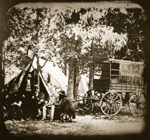 Sídlo New York Herald v terénu v Culpeper Court House, 1863 od Mathew B. Brady