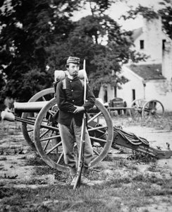 Soukromý D.W.C. Arnold, Union Army, fotografováno poblíž Harper