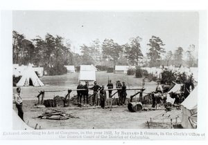 Velitelství Yankeeů, tábor Whinfield, 3. května 1862 od Mathew B. Brady