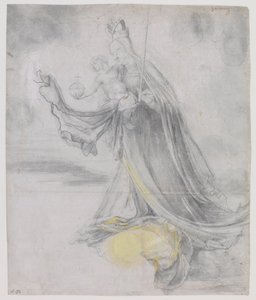 Panna a dítě v oblacích od Matthias Grünewald