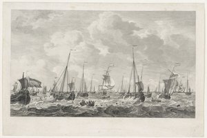 Lov sleďů, 1781 od Mathias de Sallieth