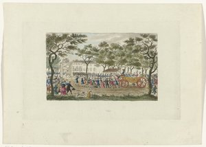 Předjetí princezny z Orange a dětí, 1787 od Mathias de Sallieth