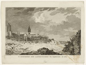 Zřícení Lappské věže v Nijmegenu, 1784 Zřícení Lappské věže v Nijmegenu. V roce 1784 (název na objektu) od Mathias de Sallieth