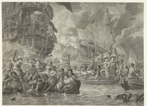 Nizozemský nájezd na Medway a zajetí královského Karla, 1667 od Mathias de Sallieth