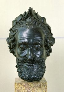Hlava Jindřicha IV. (1553-1610) po roce 1599 (bronz)