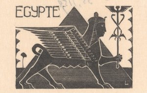 Sfinga a pyramida Egypt (název na předmětu) od Mathieu Lauweriks