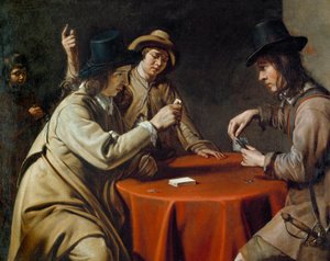 Les cheaters se znovu spojili Obraz Mathieu Le Nain (Lenain) (1607-1677) 17. stol.