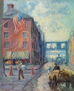 Van Wyck Family House, New York City, cca 1923 (olej na umělecké desce) od Matilde Browne