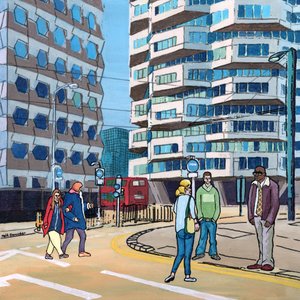 East Croydon, 2016 (kombinovaná technika na panelu)