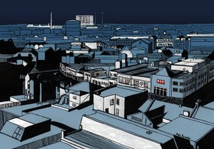 Mystery Power Cut, 2016 (akrylová tuš, digitální)