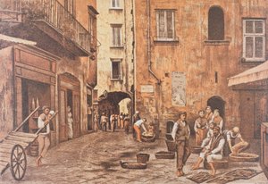 Itálie, Neapol, Piazzetta di Porto od Mattea Zampella od Matteo Zampella