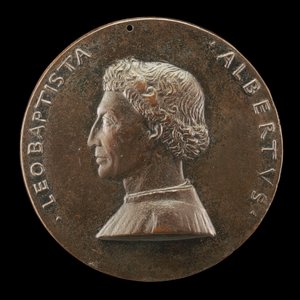 Leone Battista Alberti, 1404-1472, architekt a spisovatel o umění a vědě [avers], 14461450.